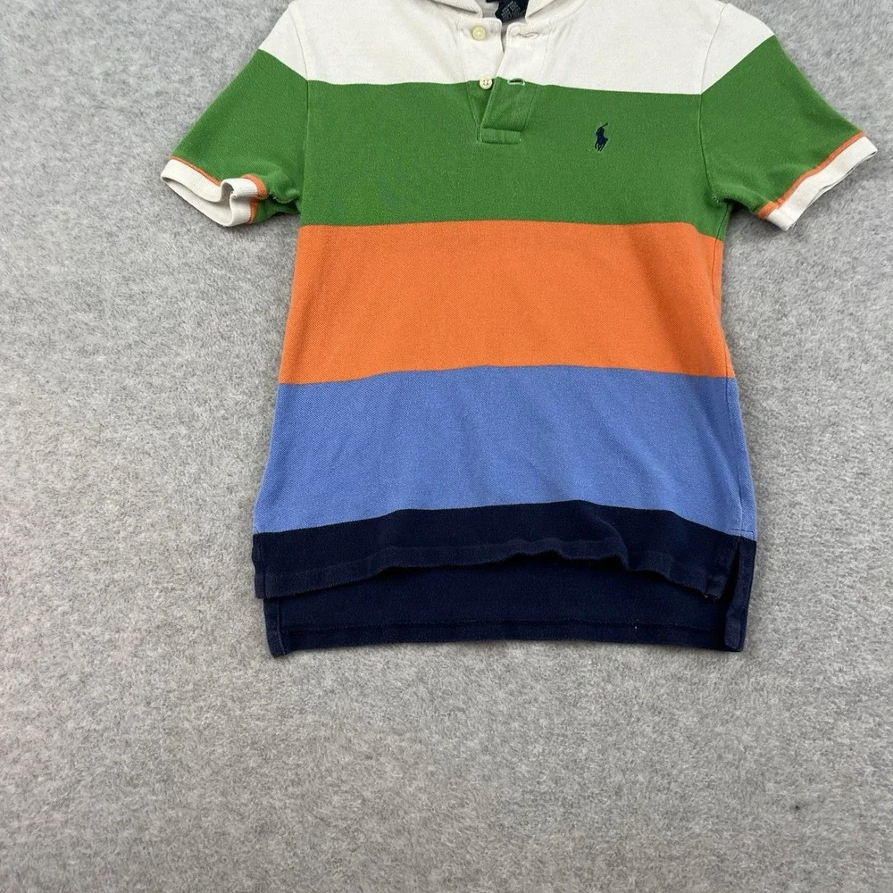 Polo Ralph‎ Lauren Shirt Youth Size S Boys Vintage Colorful Striped Short Sleeve